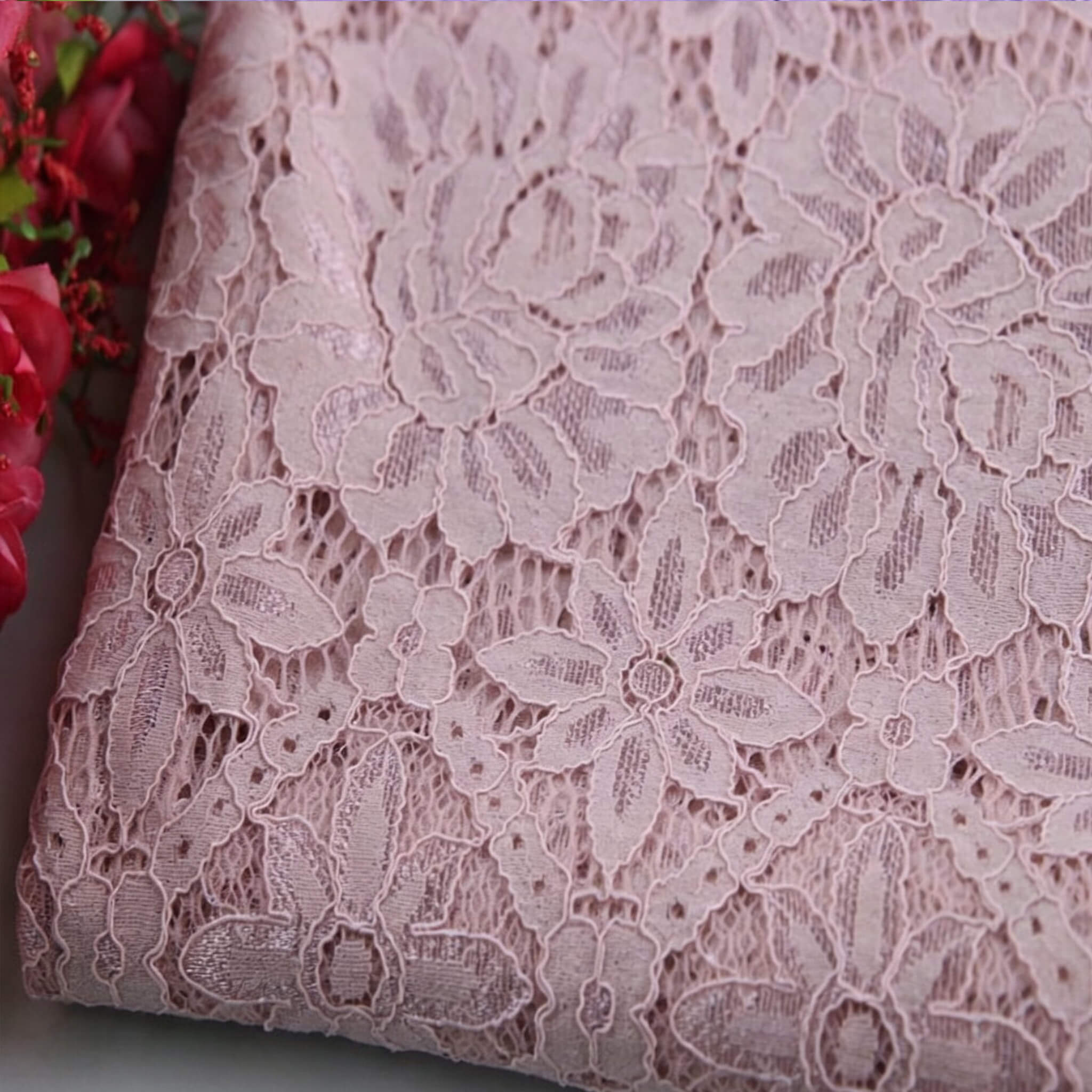 Tablecloth Nylon Warp Knit Lace Fabric Wholesale Supplier 11